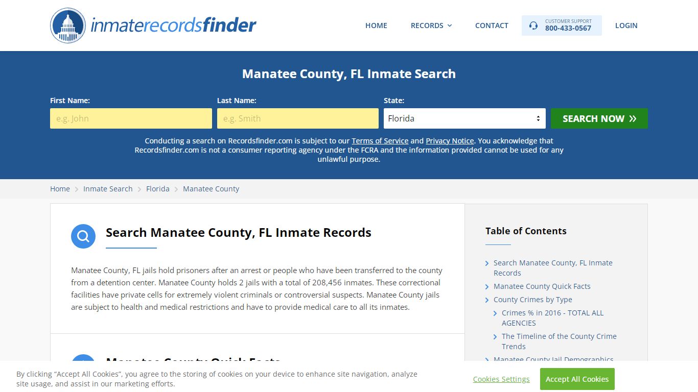 Manatee County, FL Inmate Lookup & Jail Records Online